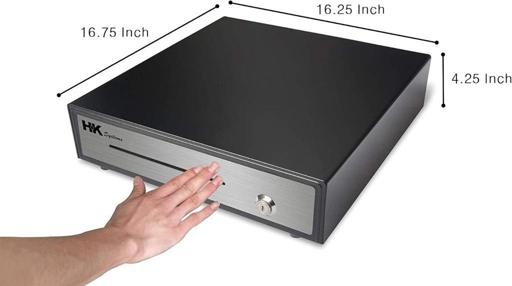 16 Heavy Duty Black Push Open Cash Drawer with Metal Bracket U712