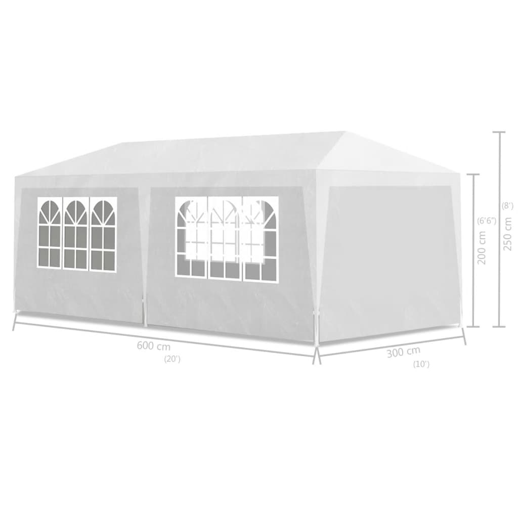 White Party Tent 10'x20' L655059