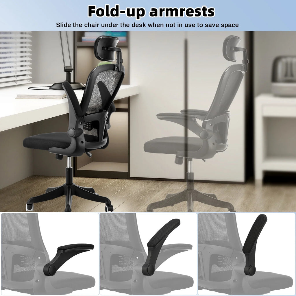 Black Ergonomic High Back Mesh Office Chair with Lumbar Support P9489