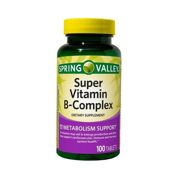 Vitamin B-Complex Tablets Dietary Supplement, 100 Count E93650
