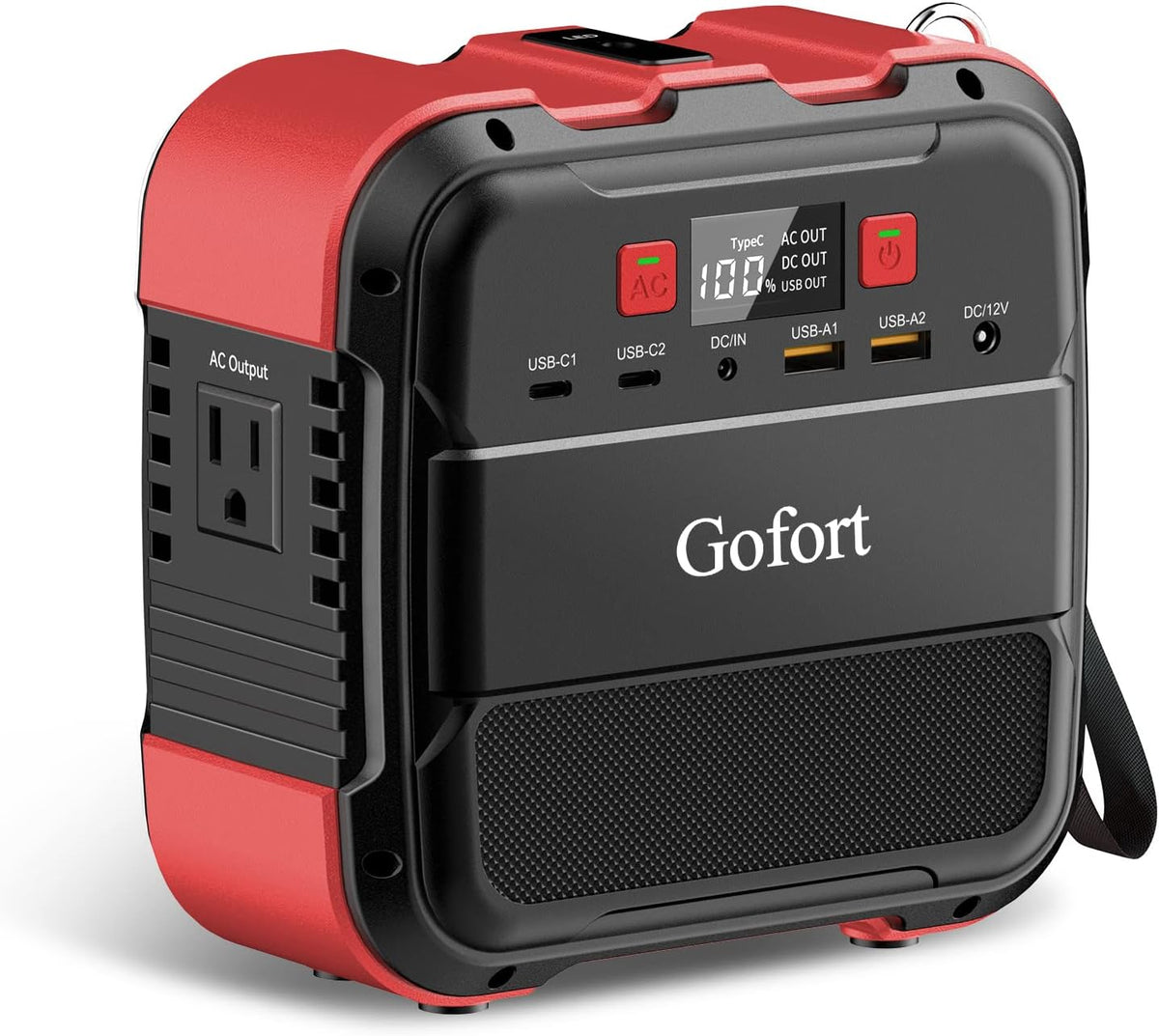 Portable Power Station 26400mAh 98Wh 120W Peak 240W 110V AC Outlets Battery Pack with Flashlight DC QC PD E13926
