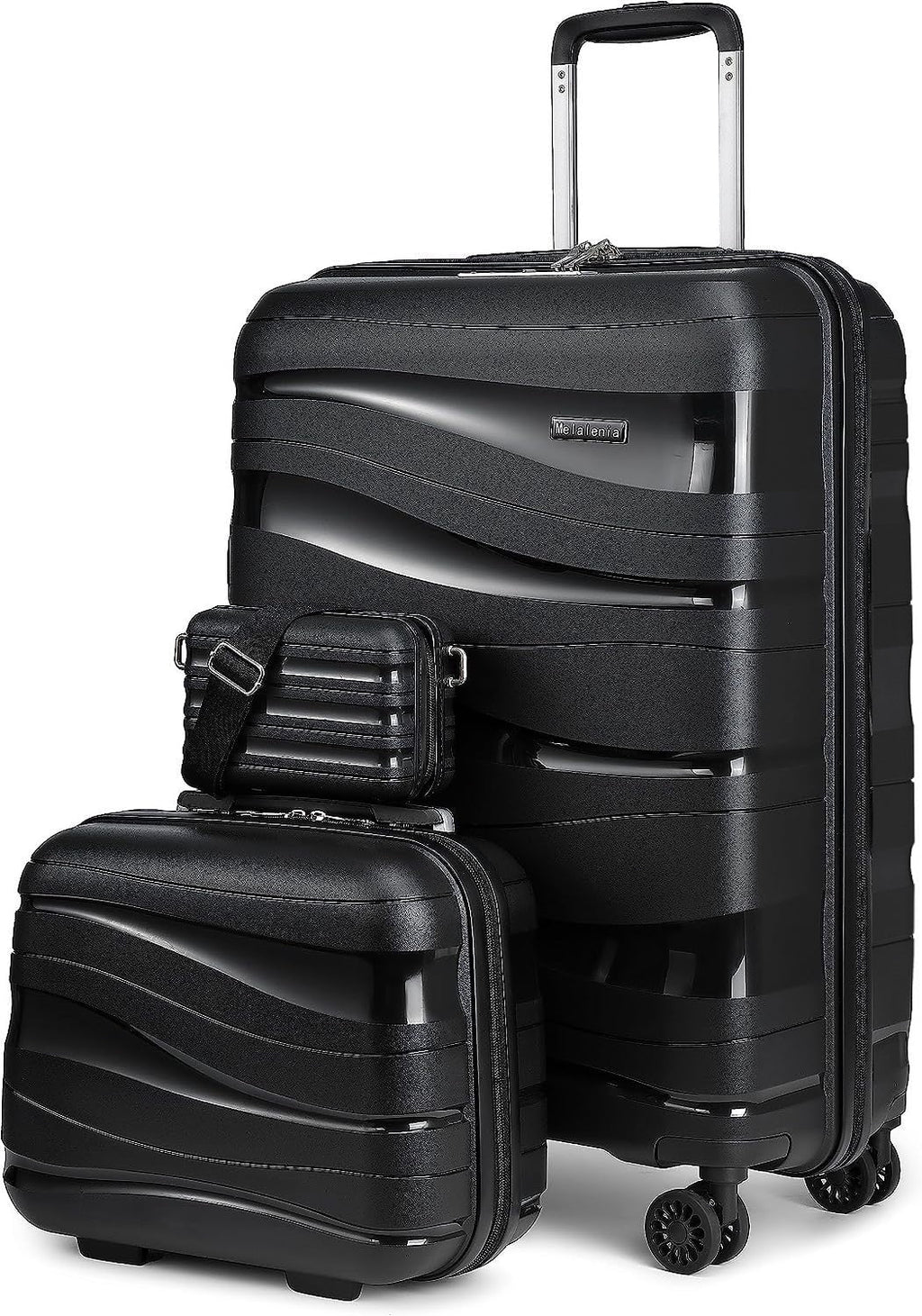 5 Luggage Sets PP Hardside Spinner Luggage Expandable Carry-on Suitcase P3294