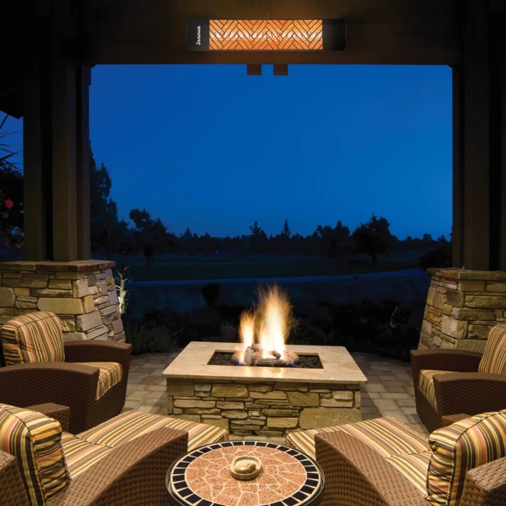 5000 Watt Electric Infrared Dual Element Heater, Stainless Steel Finish, Outdoor Wall Mount T70119