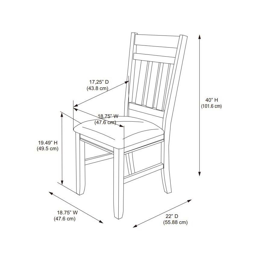 Smokey White Rustic Farmhouse Dining Chair Set of 2 N64857