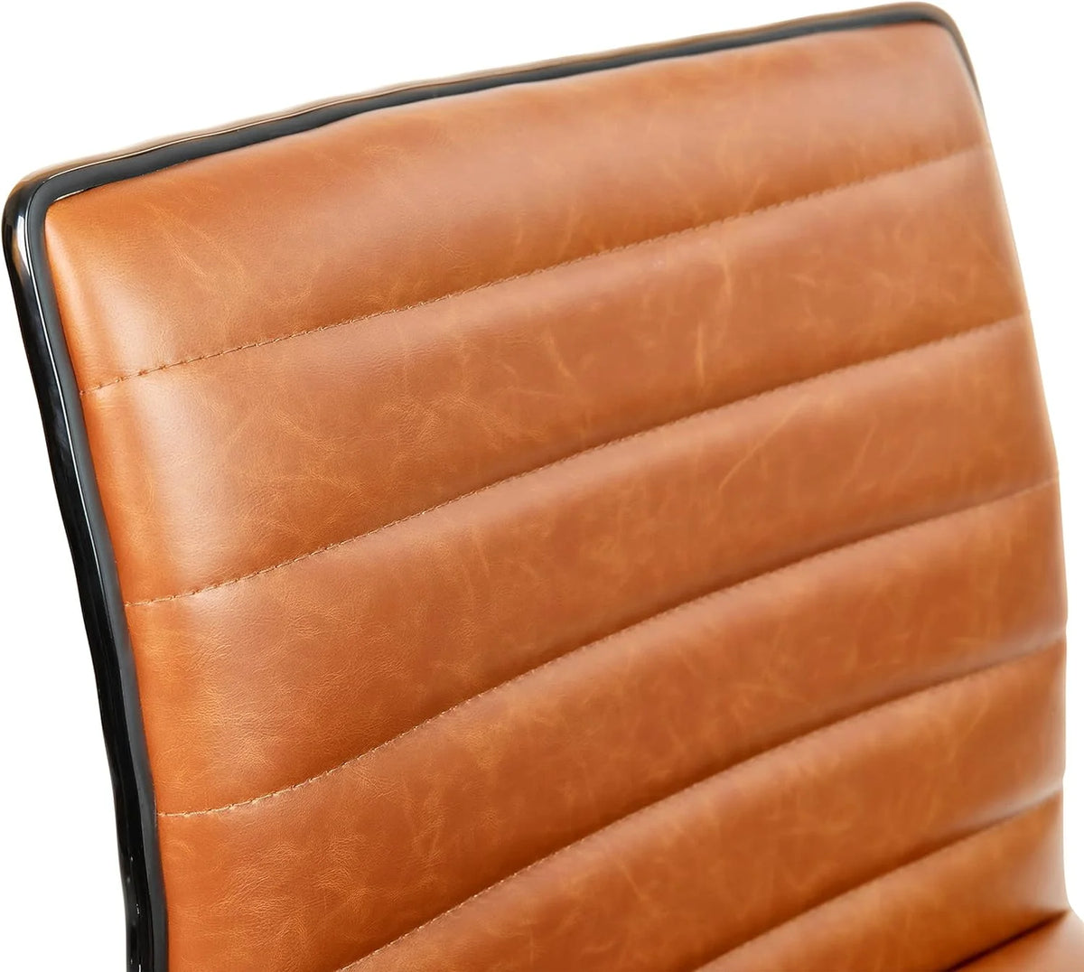 Brown Ribbed Swivel Office Chair N836