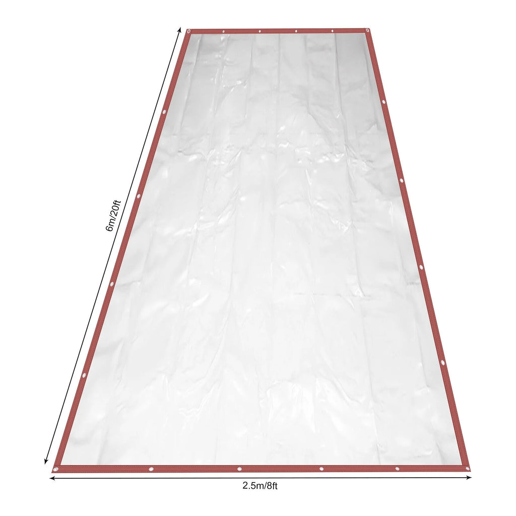 Brown Clear Awning Canopy Tarpaulin F4901