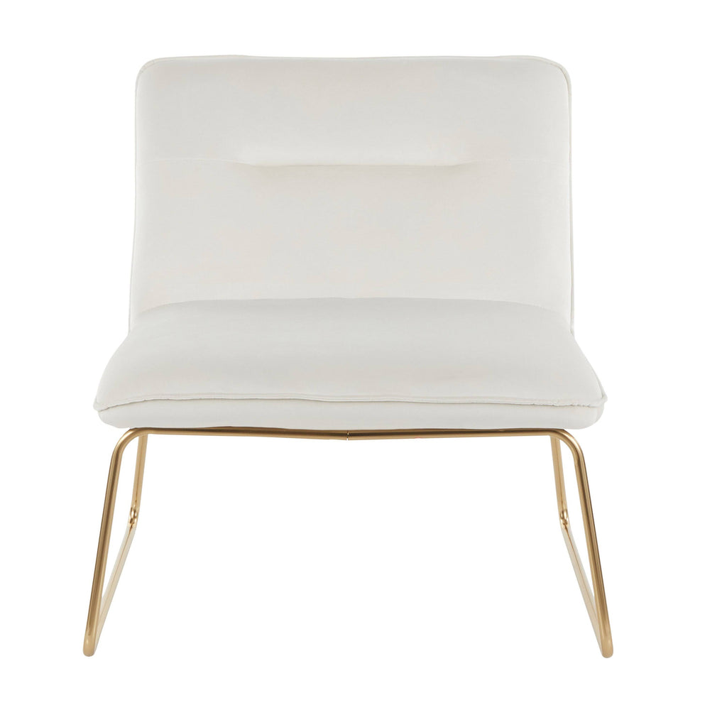 Cream Velvet Accent Chair P9008
