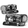 Black Housing Headlight and Clear Corner Bumper Light J6840