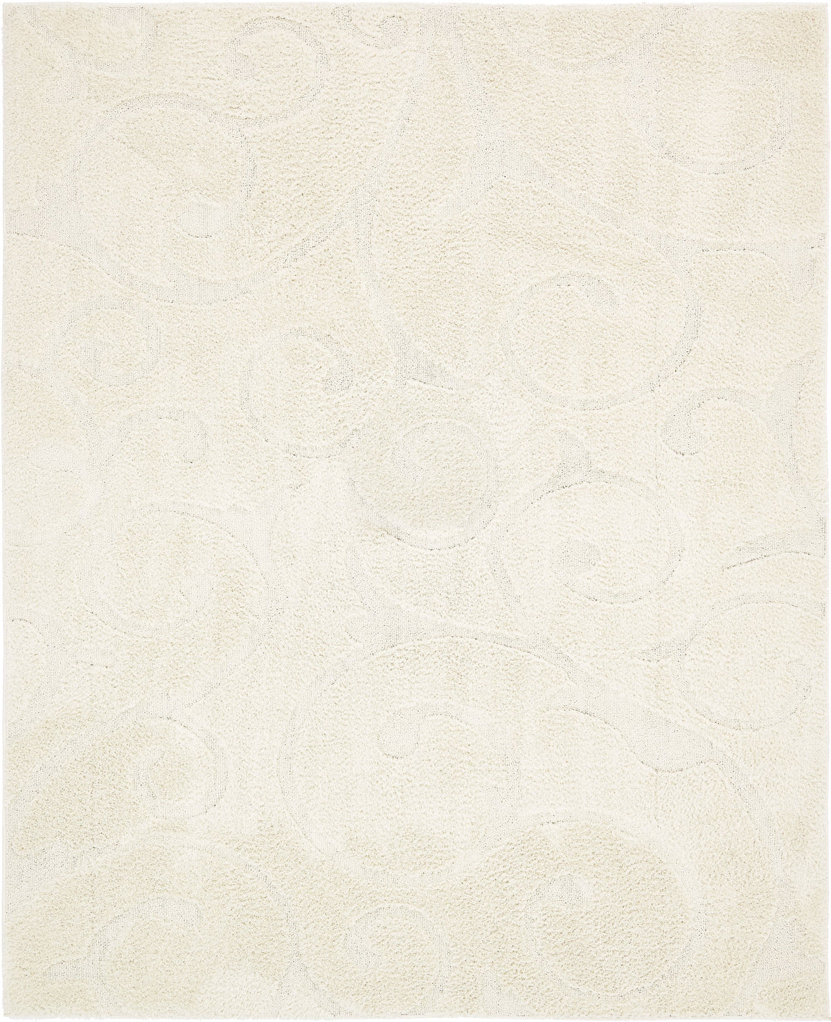 8' x 10' Ivory Shag Rug N4409
