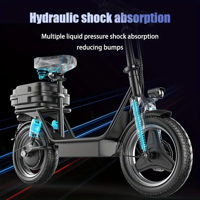28 MPH 35 Miles Range 14'' Fat Tire Electric Scooter S9389