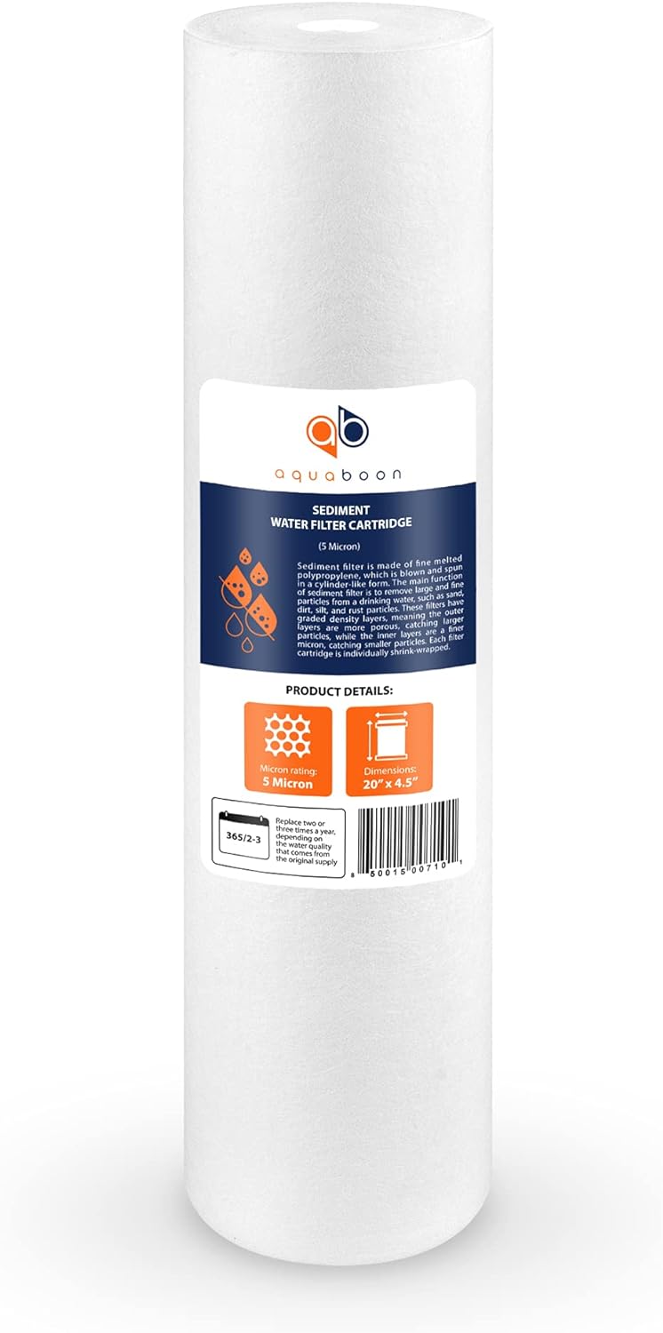 5 Micron 20 Sediment Water Filter Replacement Cartridge, 10 Pack H312362