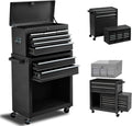 Orange Rolling Lockable Tool Chest with 8 Drawers S17203