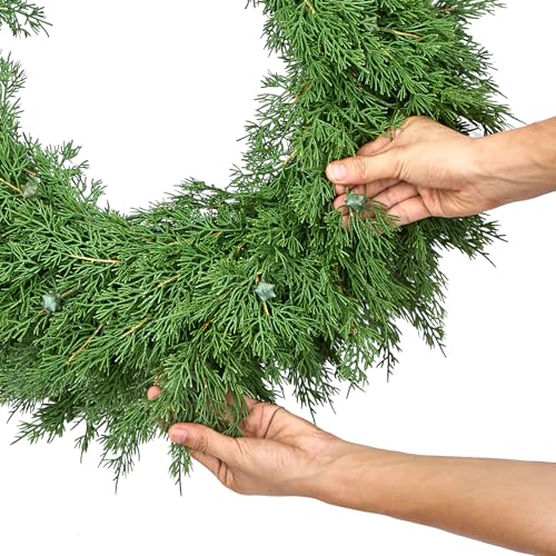 22 Inch Artificial Cedar Wreath I1091