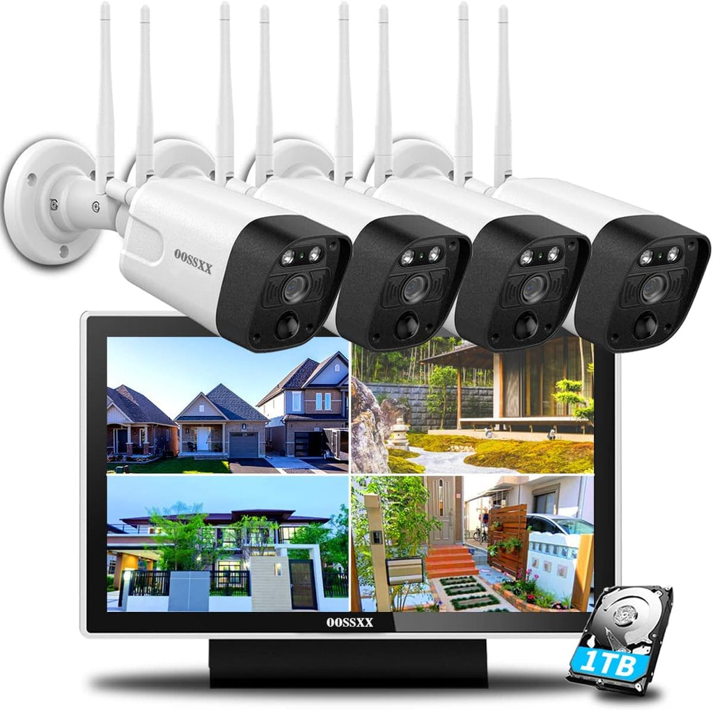 3K 5.0MP Wireless Security Camera System with 1TB Hard Drive Q793165
