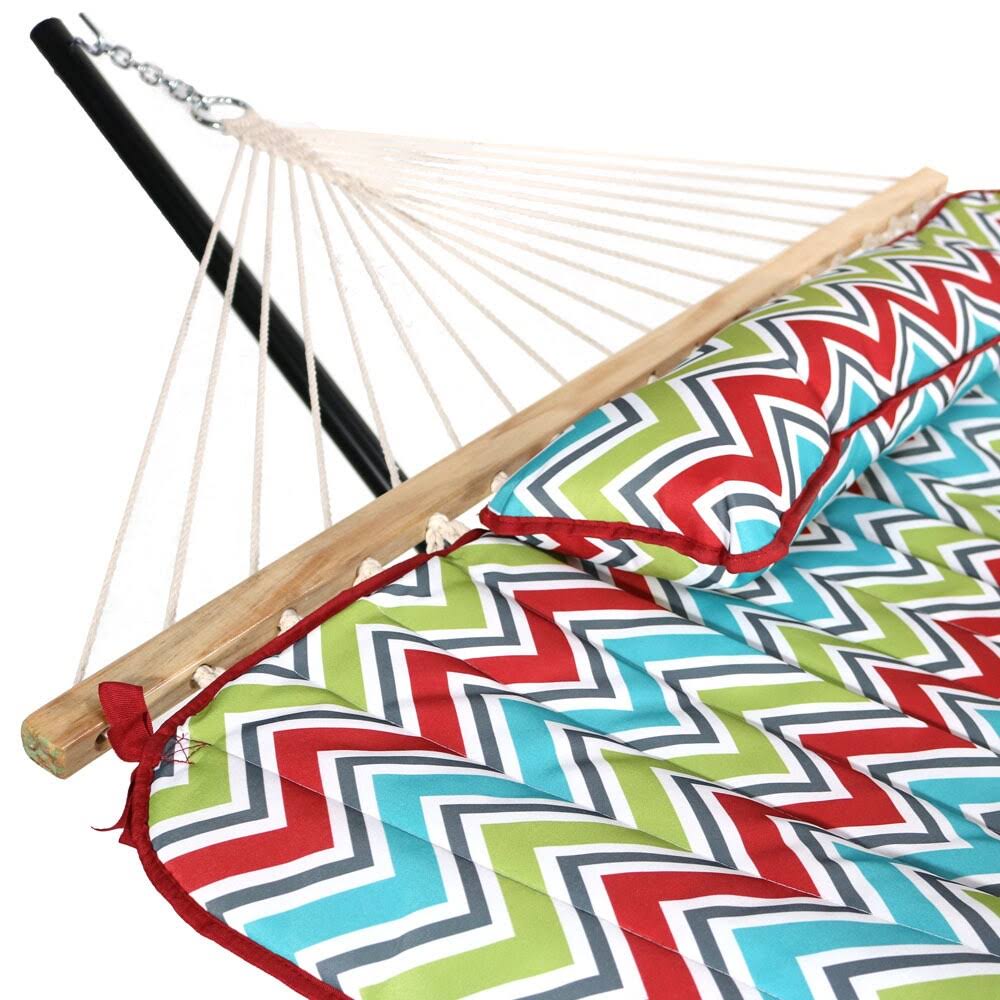 Multi Color Cotton Rope Hammock with Stand X198569