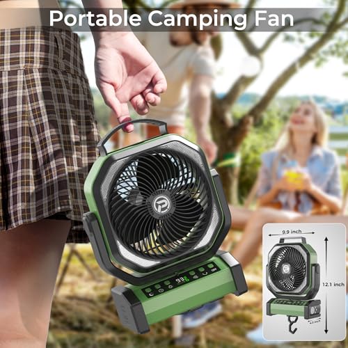 20000mAh Rechargeable Camping Fan with LED Lantern V69892