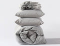 Organic Crinkled Percale Sheet Set Queen Pewter C668733