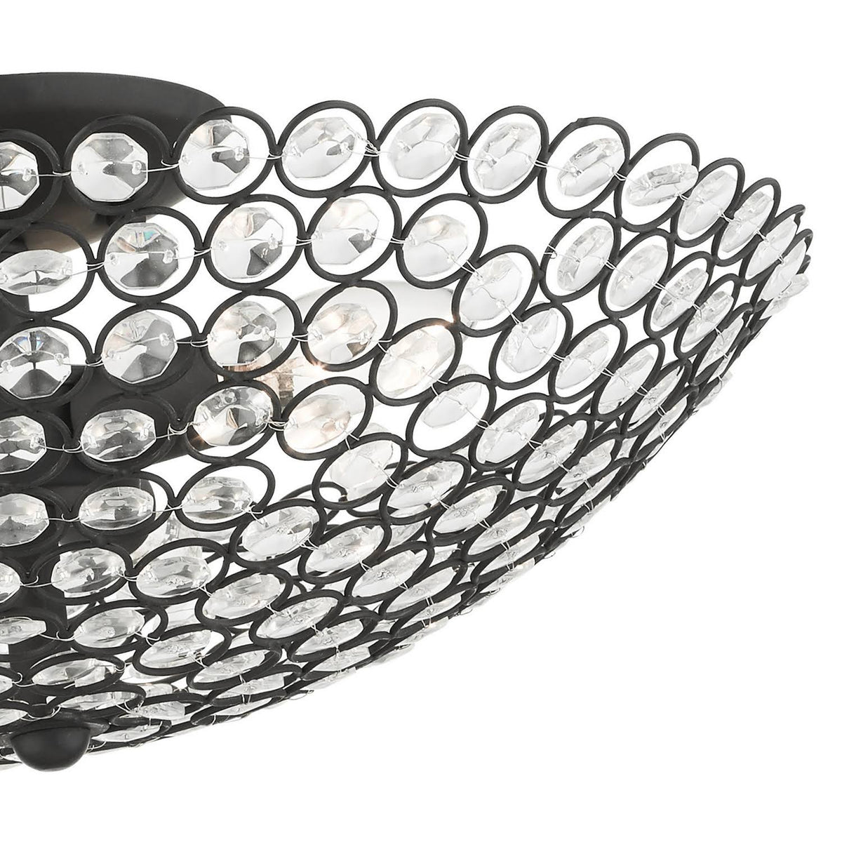 3 Light Semi-Flush Mount Black R5210