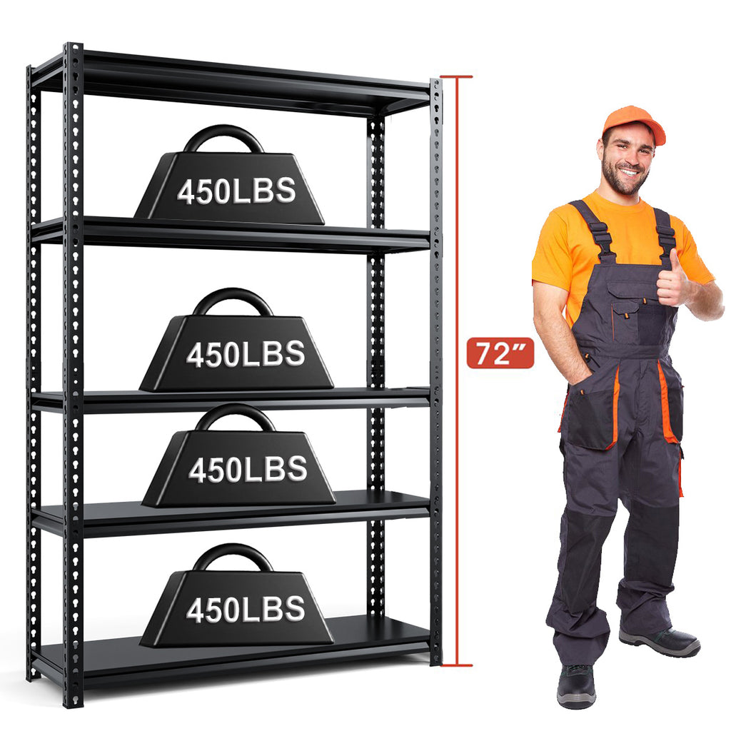 5 Tier Heavy Duty Metal Storage Shelves S2470