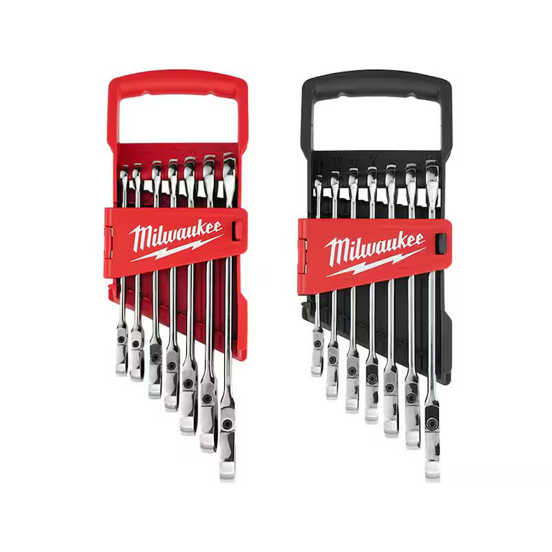 14-Piece Flex-Head Ratcheting Combination Wrench Set SAE and METRIC A212057