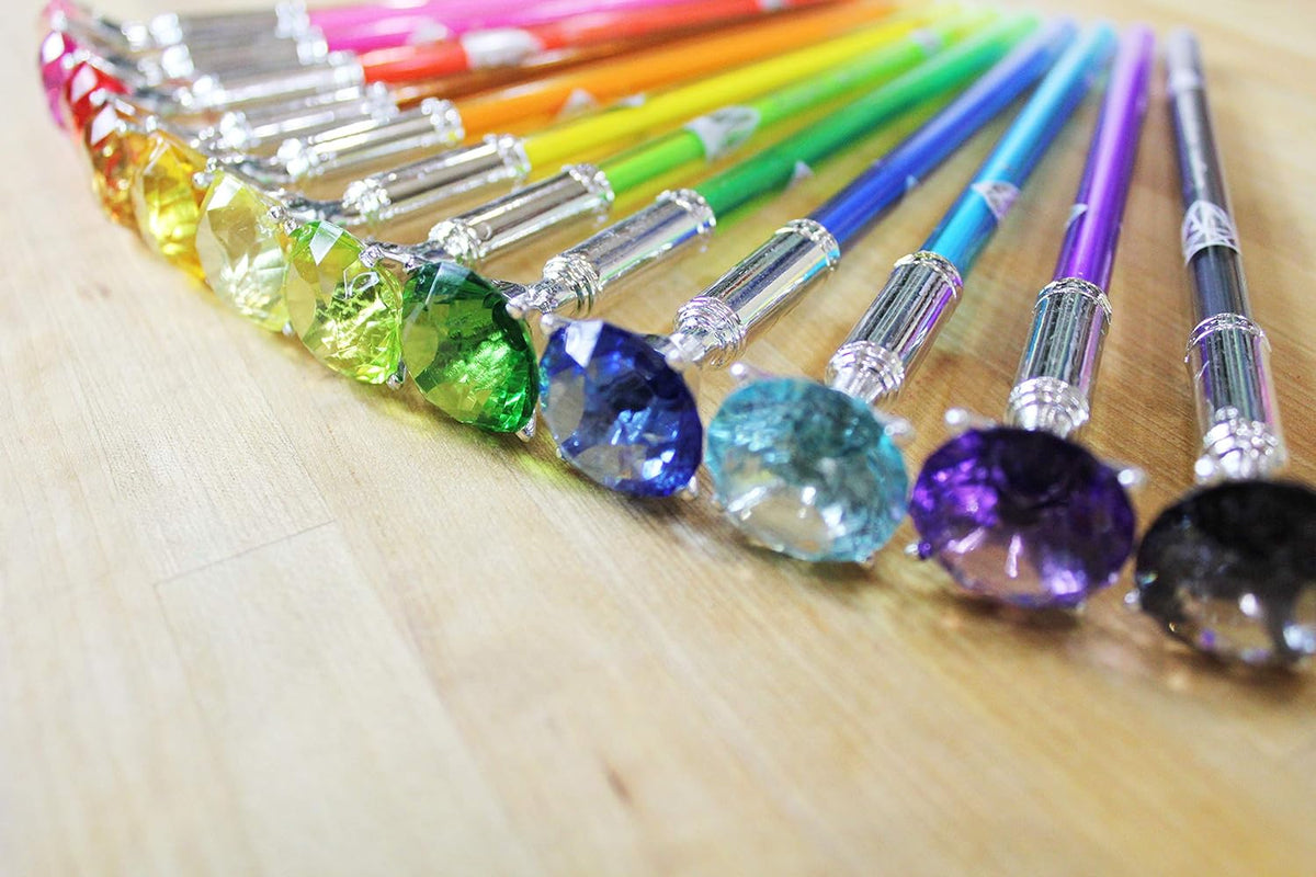24 Pc Gel Pens with Rhinestone Topper T4379