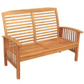 Brown Acacia Wood Outdoor Loveseat K954