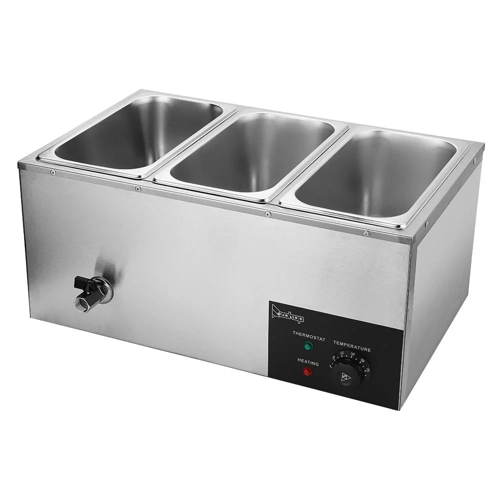 6.9Qt Electric Food Warmer with 3 Food Pan Y62862