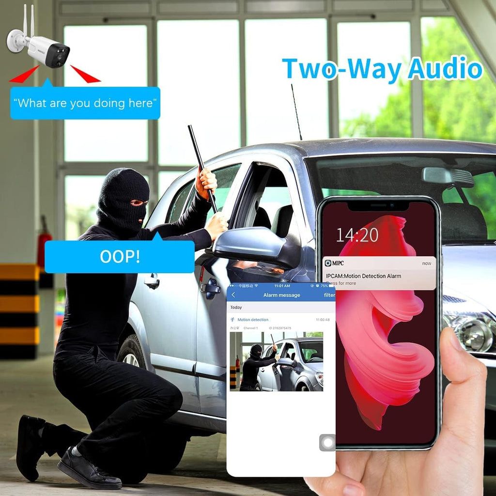 3K 5.0MP Wireless Security Camera System with 1TB Hard Drive Q793165