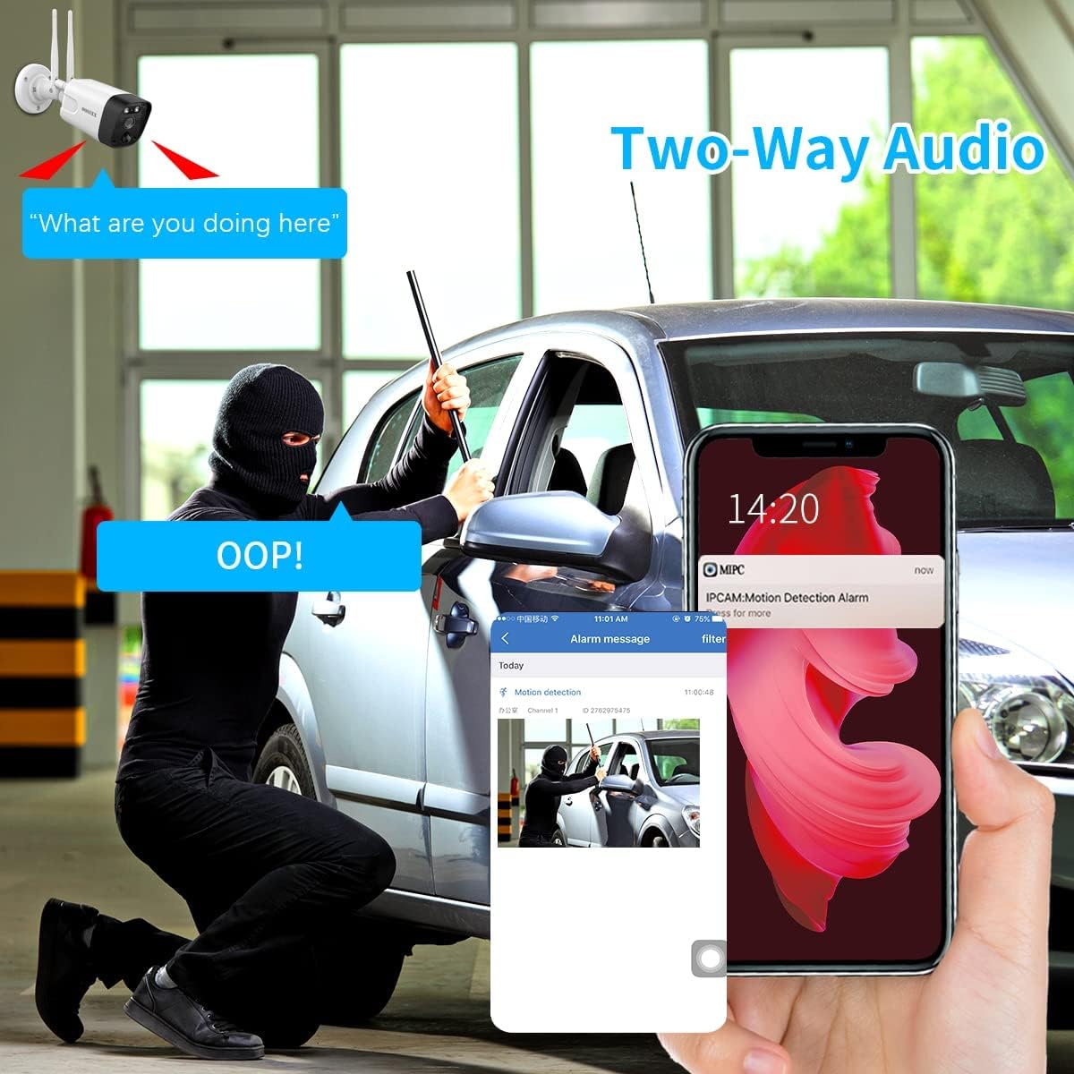 3K 5.0MP Wireless Security Camera System with 1TB Hard Drive Q793165