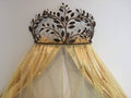 Metal Wall Bed Canopy Drapery Bed Crown Hardware (29x12x18inch) H356134