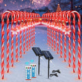 20 Pack 110 LED 41 inch Solar Candy Cane Pathway Lights with 8 Modes C728