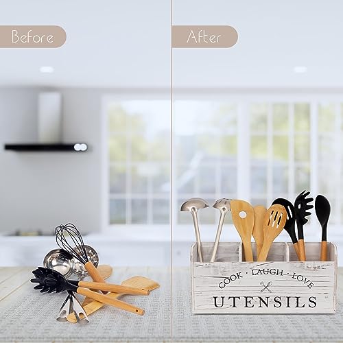 Wooden Utensil Holder D5171