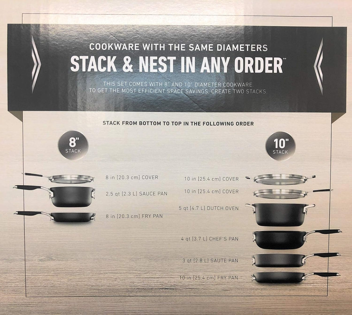 9pc Hard-Anodized Nonstick Cookware Set O19343