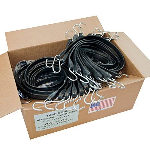 Tarp Straps with Crimped Hooks (Box of 50) D861