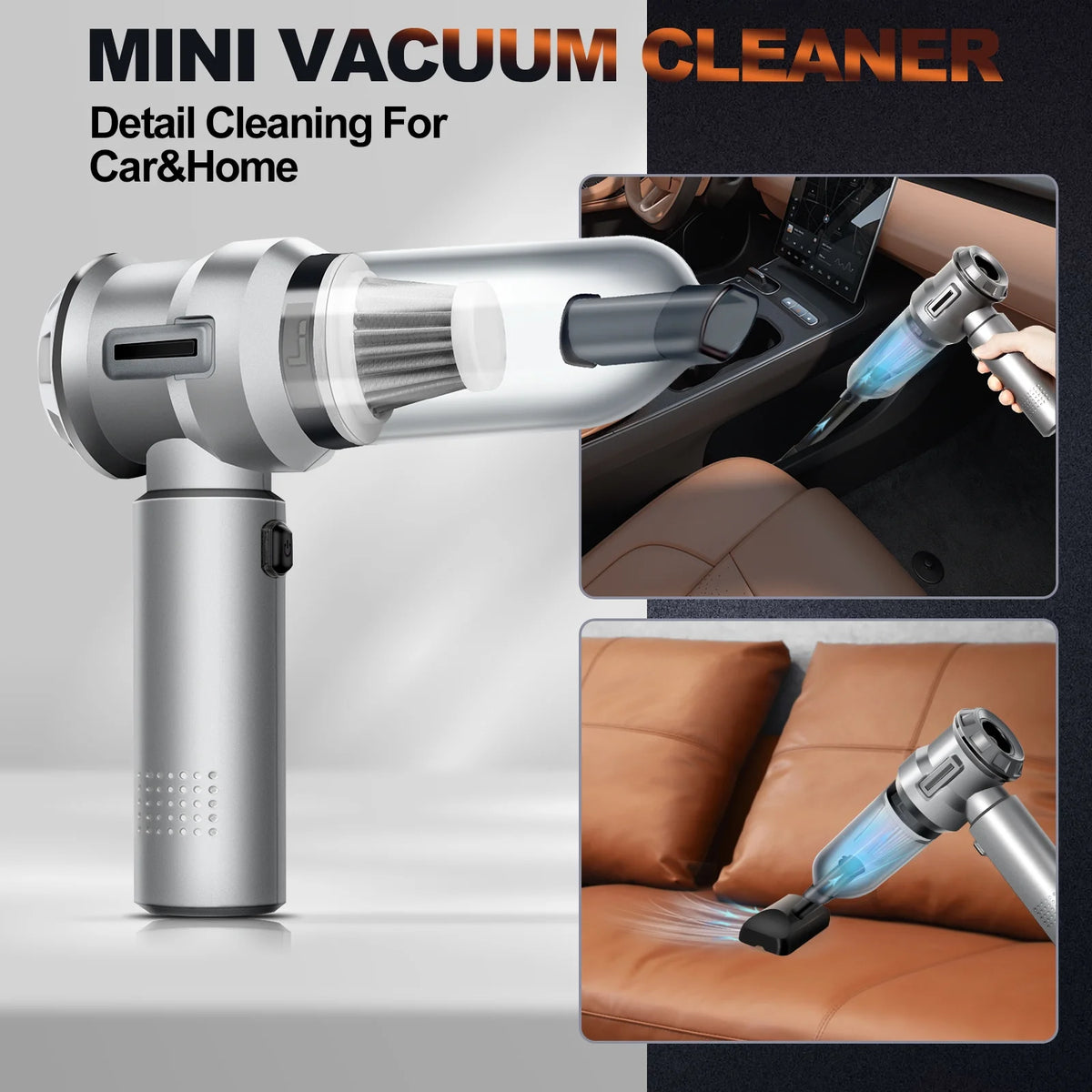 Handheld Vacuum Cordless, 18KPA Rechargeable Car Vacuum & Air Duster with 3 Gear V345265