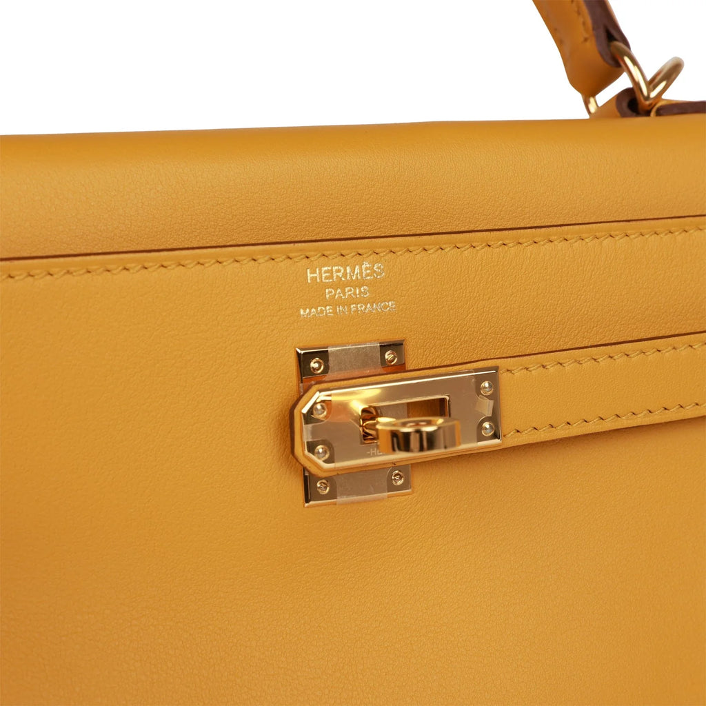 Jaune Ambre Swift Leather Bag R32543