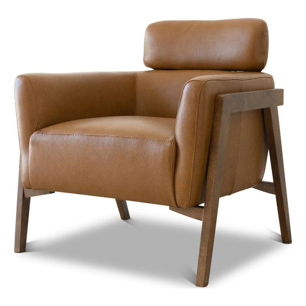 Tan Full Grain Leather Accent Armchair L825121