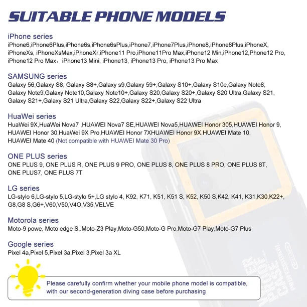 Waterproof Protective Case for Phones Up to 6.9 Inch O201