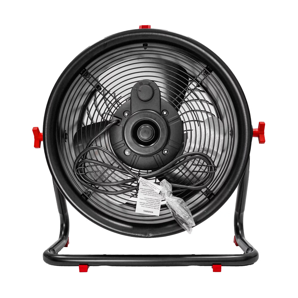 Black & Red 16 inch 2-Speed Turbo Drum Fan K8576