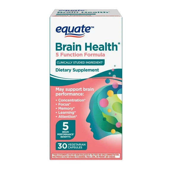 Brain Health Dietary Supplement Capsules 30 Count B57945