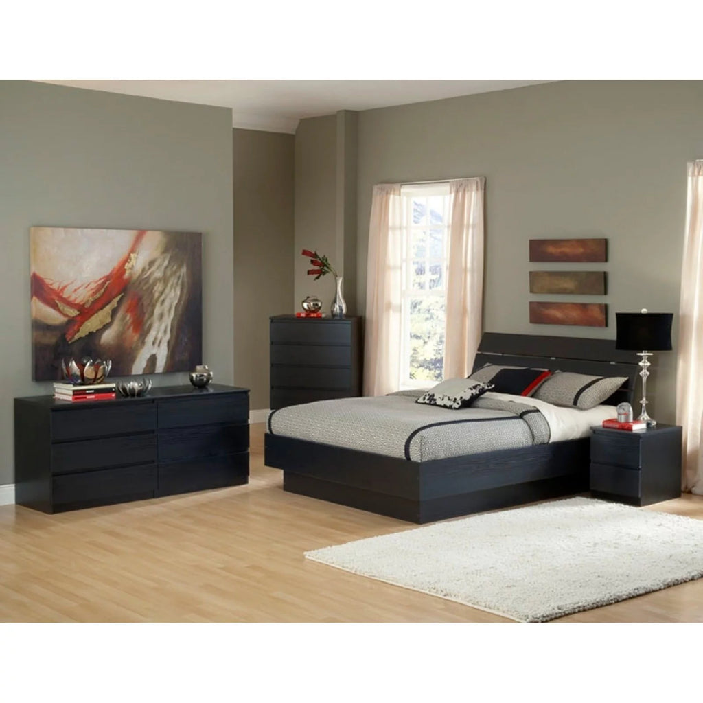 White High Gloss 6 Drawer Engineered Wood Dresser C815304