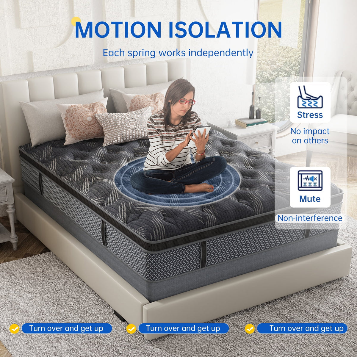 10 Full Hybrid Memory Foam Pocket Spring Mattress L49749