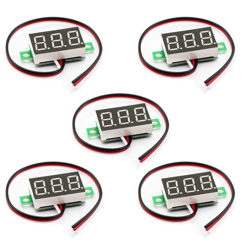 5pcs DC 0~30V Digital Voltmeter Red LED Display X819