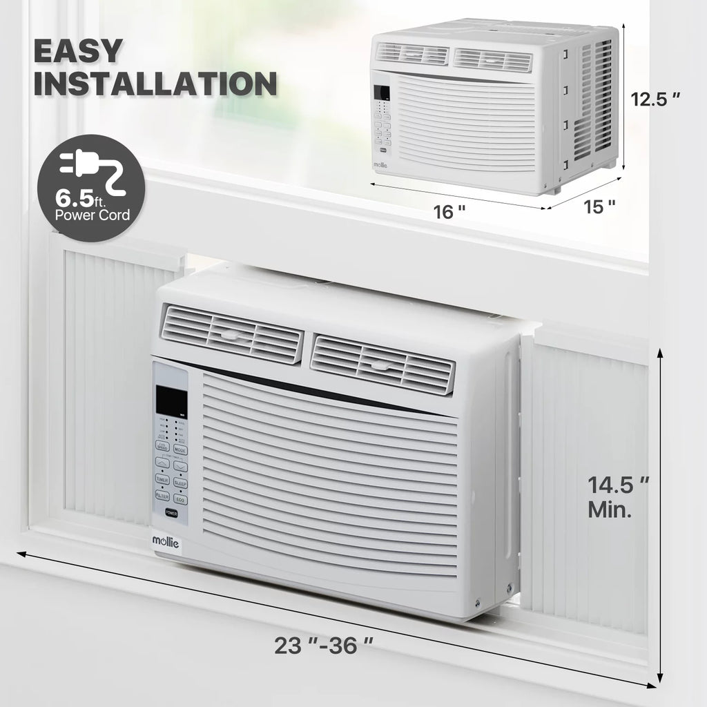 6,000 BTU Smart Window Air Conditioner with WiFi, White L21679