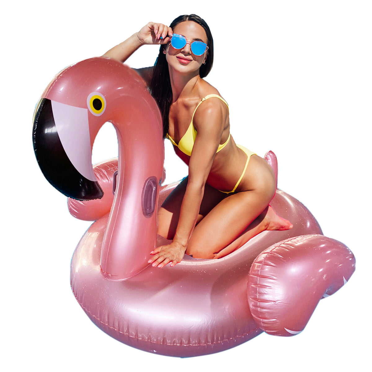 Inflatable Flamingo Pool Float Toy 60x60x34 inches I2196