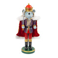 3 Set Christmas Nutcrackers Figures, 7 Inch Handmade Wooden Nutcracker Decorations I11569
