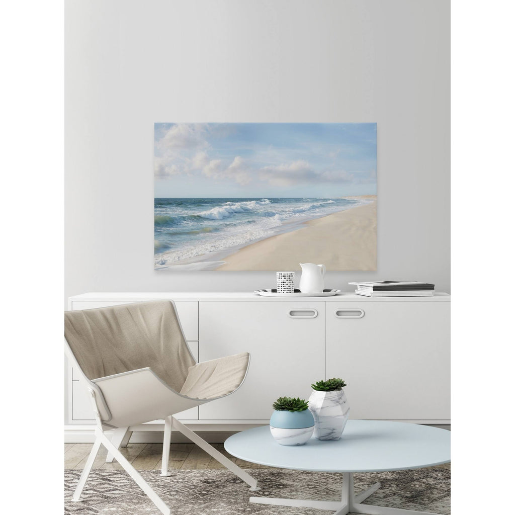 Shore and Waves Painting Print on Wrapped Canvas S1884