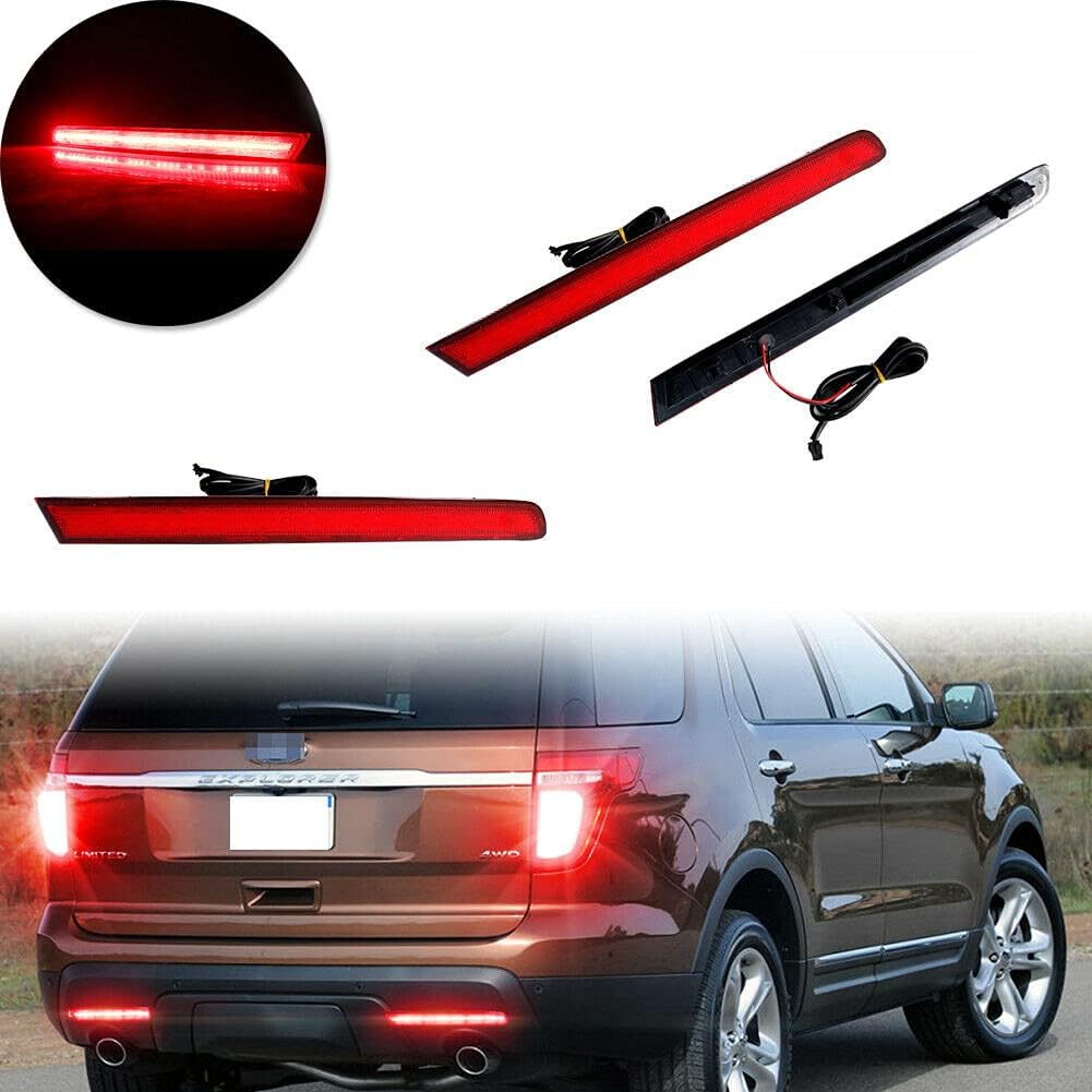 Smoked Lens LED Bumper Reflector Rear Fog Lights Pack of 2 V425646
