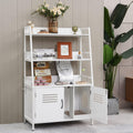 White Wooden Cat Litter Box Enclosure with 2 Doors L1845