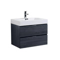 30 in. Wall Mount Gray Oak Bathroom Vanity S289408